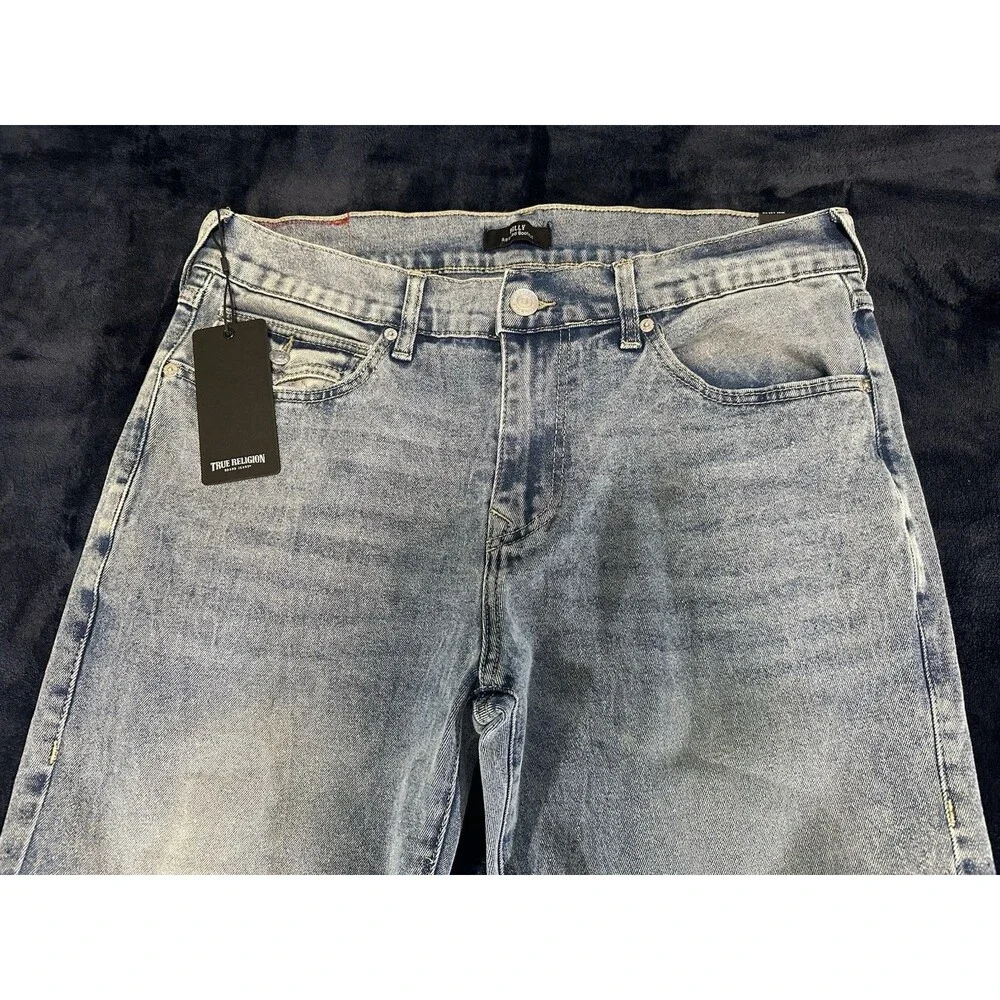 True Religion Billy Relaxed SN Flap Bootcut Denim Jeans Men's Size 34x33 1/2